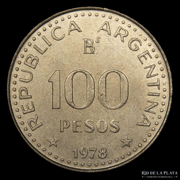 Argentina. 100 Pesos 1978 Error ... 