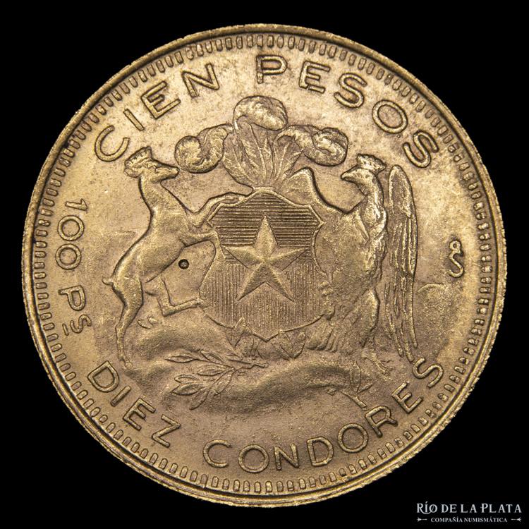 Chile. 100 Pesos 1952. 10 Condores ... 