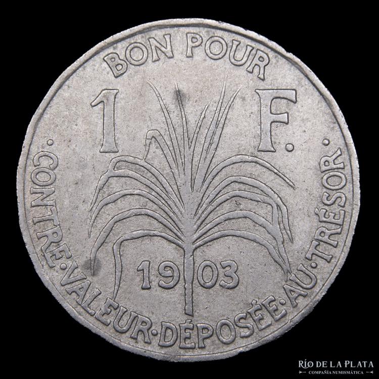 Guadalupe (Francia). 1 Franc 1903. ... 
