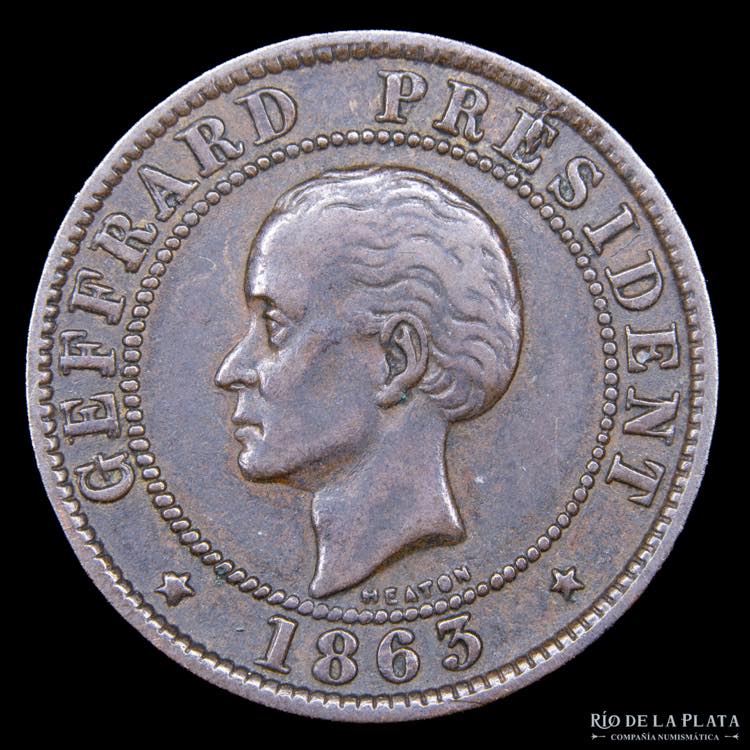 Haití. 10 Centimes 1863. CU, ... 