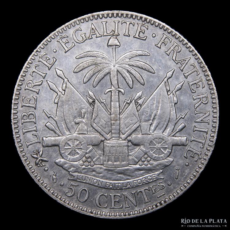Haiti. 50 Centimes 1882. AG.835; ... 