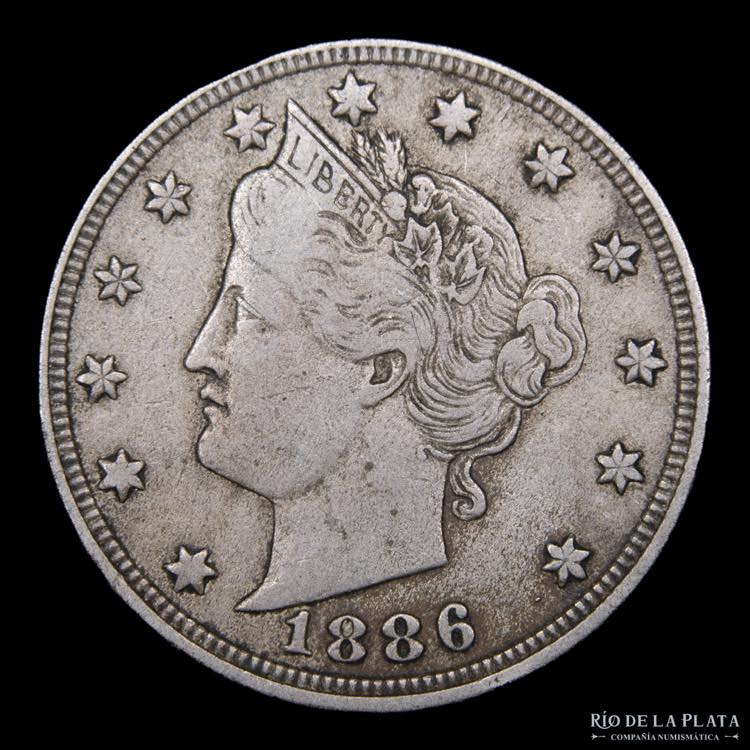 USA. 5 Cents 1886. Liberty Nickel. ... 