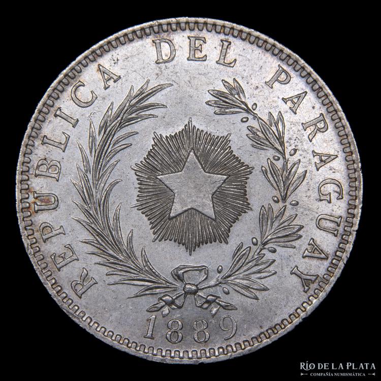 Paraguay. 1 Peso 1889. AG.900; ... 
