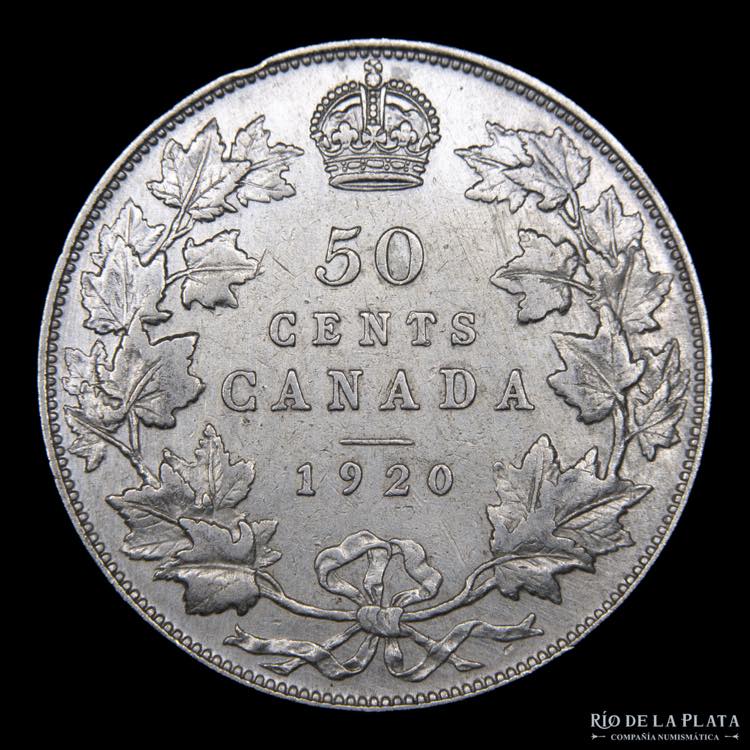 Canadá. 50 Cents 1920. AG.800; ... 