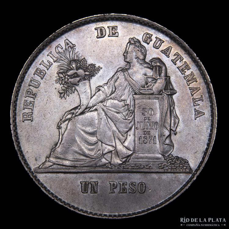 	Guatemala. 1 Peso 1872 P. AG.900; ... 
