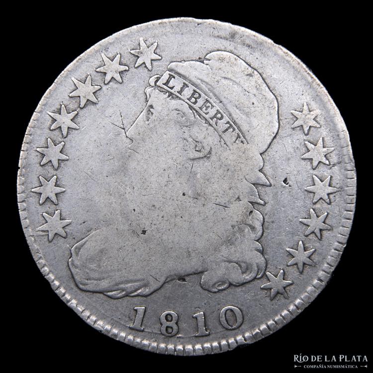 USA. Half Dollar 1810. Cupped ... 