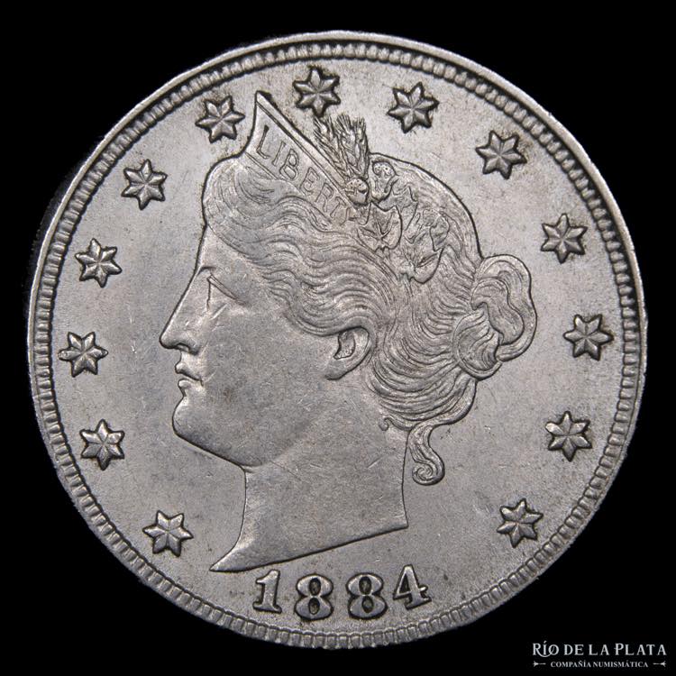 USA. 5 Cents 1884. Liberty Nickel. ... 
