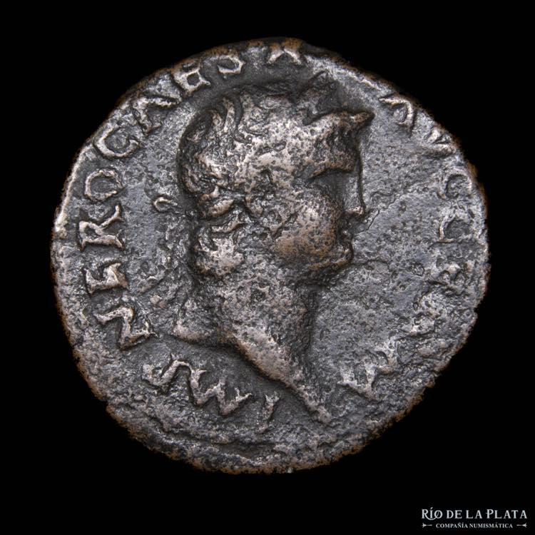 Nero (54-68AD) AE As, Rome mint. ... 