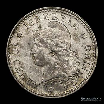 Argentina. 10 Centavos 1883. ... 
