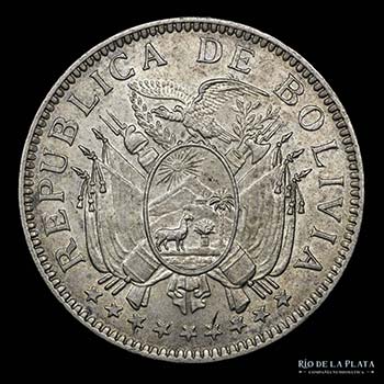 Bolivia. 50 Centavos 1909 H. ... 