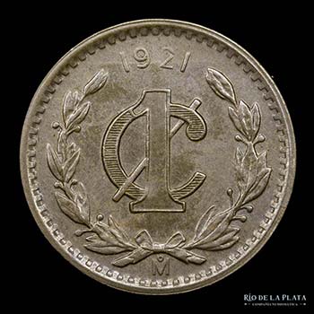 México. 1 Centavo 1921. AE, ... 