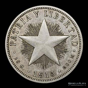 Cuba. 40 Centavos 1915. AG.900, ... 