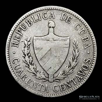 Cuba. 40 Centavos 1916. AG.900, ... 