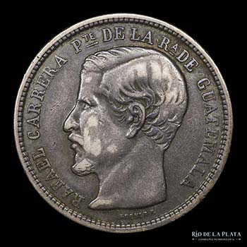 Guatemala. 1  Peso 1863 R. AG.903, ... 
