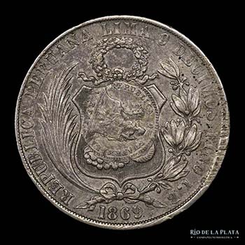 Guatemala. 1 Peso 1894 sobre Perú ... 