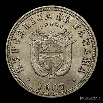 Panamá. 2 1/2 Centésimos 1907 ... 