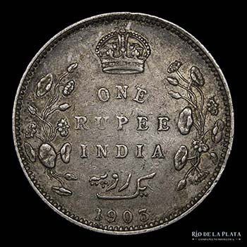 India Británica. 1 Rupee 1903. ... 