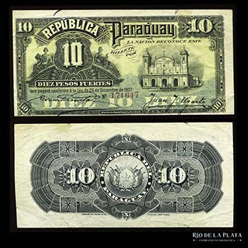 Paraguay. 10 Pesos Fuertes 1907 ... 