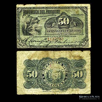 Paraguay. 50 Centavos Fuertes ... 