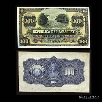 Paraguay. 100 Pesos Fuertes 1923 . ... 