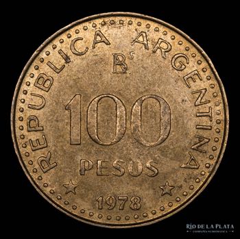 Argentina. 100 Pesos 1978. Error. ... 