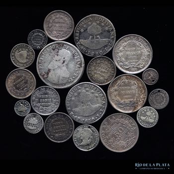 Bolivia. Lote. 19 Monedas 1830 a ... 