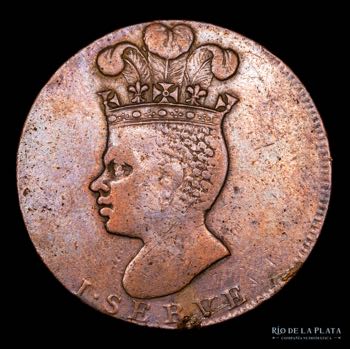 Barbados. Token 1 Penny 1818. CU; ... 