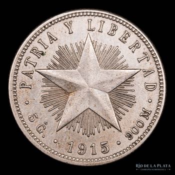 Cuba. 20 Centavos 1915. AG.900, ... 