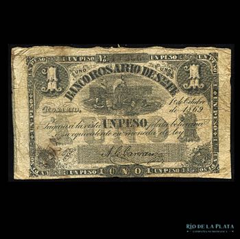 Argentina. Rosario. 1 Peso 1869 ... 