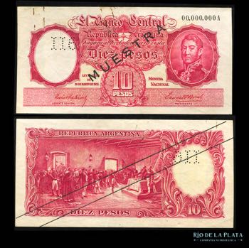 Argentina. 10 Pesos 1942 Muestra - ... 