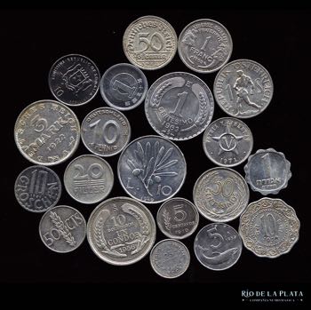 Lote 01 - Monedas mundiales x 20 ... 