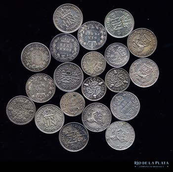 Lote 08 - 20 Monedas de plata de ... 