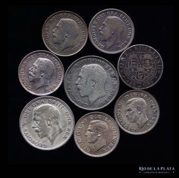 Lote 09 - 7 Monedas de plata de ... 