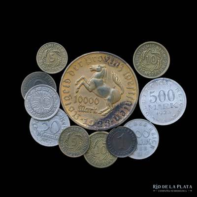 Lote x 11 monedas alemanas ... 