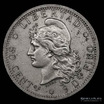 Argentina. 50 Centavos 1883. ... 