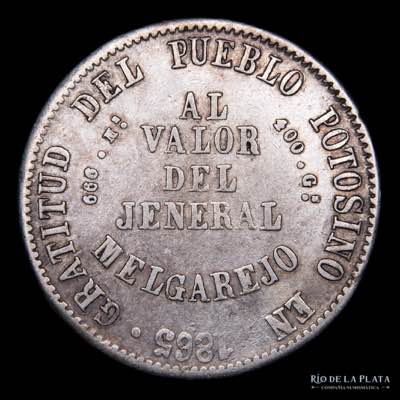 Bolivia. 1 Melgarejo 1865 FP. ... 