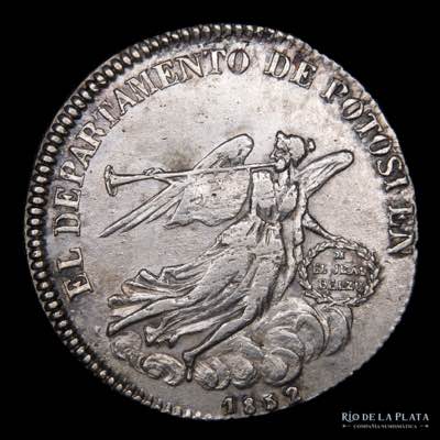 Bolivia. 2 Soles 1852. Medalla ... 