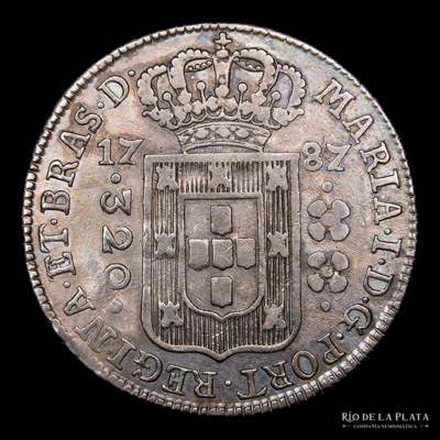 Brasil .Maria I. 320 Reis 1787. ... 