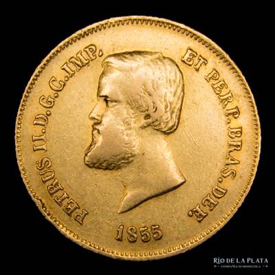 Brasil. Pedro II. 5000 Reis 1855. ... 
