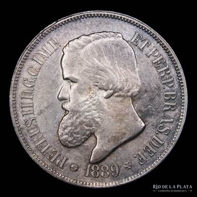 Brasil. Pedro II. 500 Reis 1889. ... 