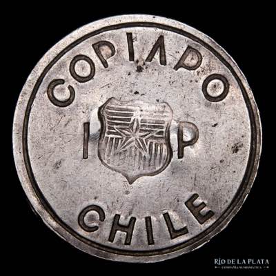 Chile. 1 Peso 1865. AG.970; ... 
