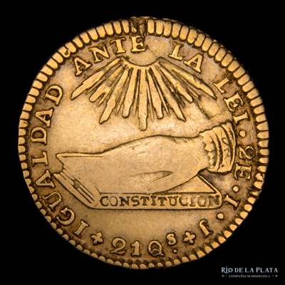 Chile. 2 Escudos 1838 IJ. Oro ... 