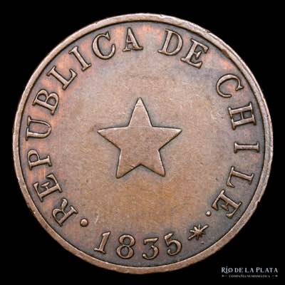 Chile. 1/2 Centavo 1835. CU, ... 