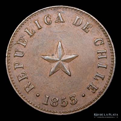 Chile. 1/2 Centavo 1853. CU, ... 