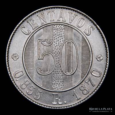 Guatemala. 50 Centavos 1870 R. ... 