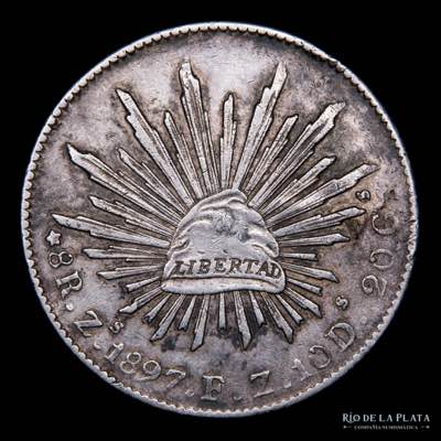 México. 8 Reales 1897 Zs FZ. ... 