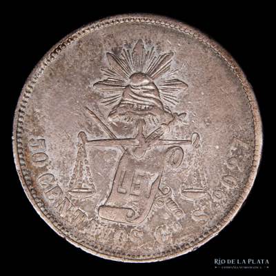 México. 50 Centavos 1869 Go S. ... 
