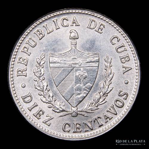 Cuba. 10 Centavos 1948. KM A12; ... 