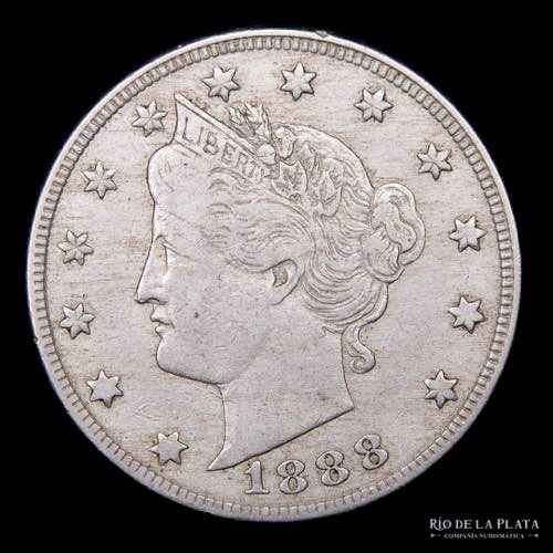 USA. 5 Cents 1888. Liberty Nickel. ... 