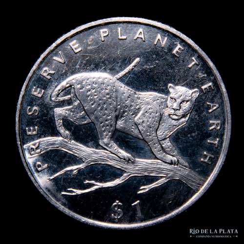 Liberia. 1 Dollar 1995. Leopardo. ... 